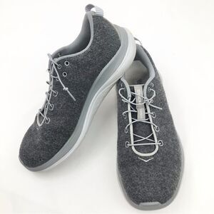 Hoka One One Hupana Flow Gray Wool Elastic Lace Sneakers